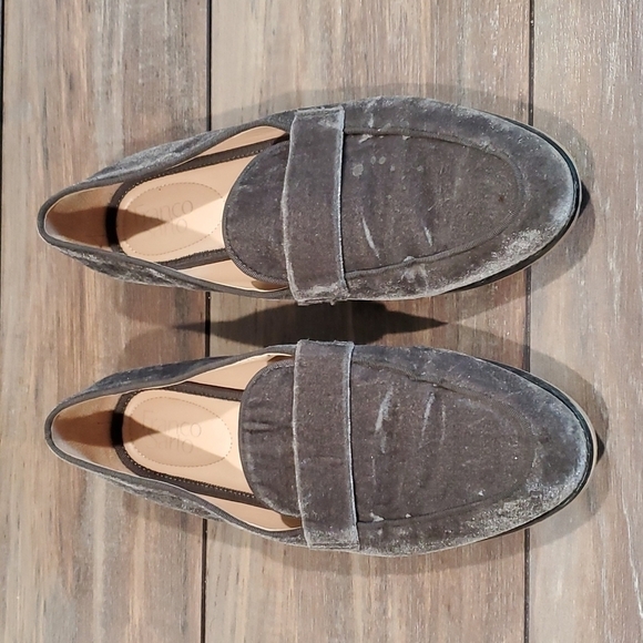 Anthropologie Franco Sarto velvet Loafer flats shoes sz 10M - Picture 4 of 13